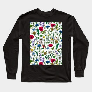 Wild flowers, poppies, cornflowers, daisies and more Long Sleeve T-Shirt